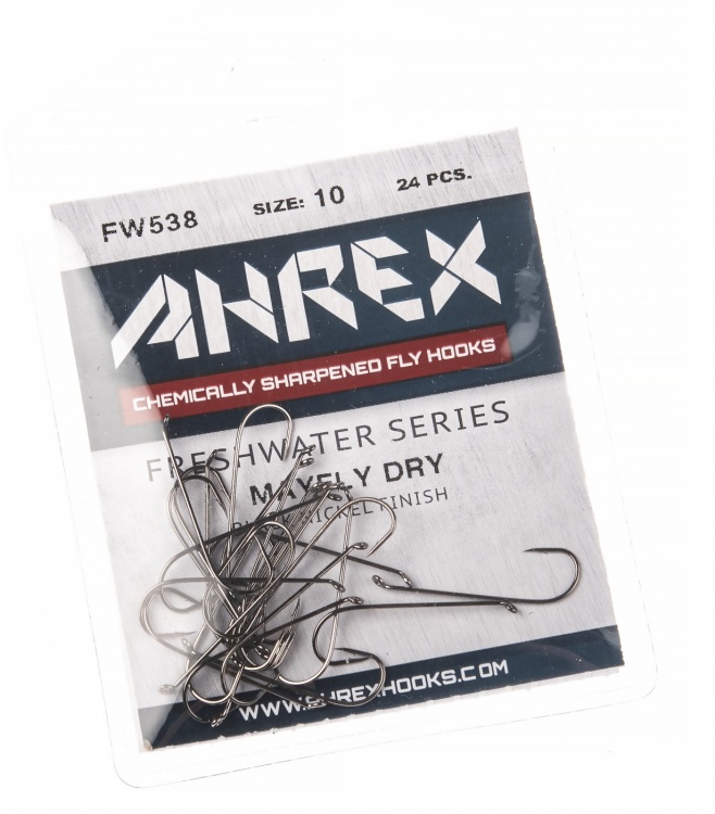 Ahrex Fw538 Mayfly Dry Hook Barbed #10 Trout Fly Tying Hooks